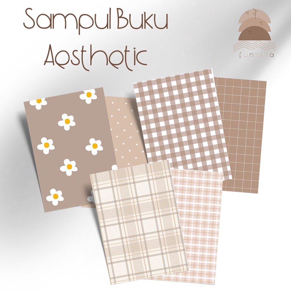 

(N ✓R㊖N> funnilla.co | Sampul Buku | Sampul Buku Aesthetic | Cover Buku | A5 B5 | Brown Coklat -kekinian..!