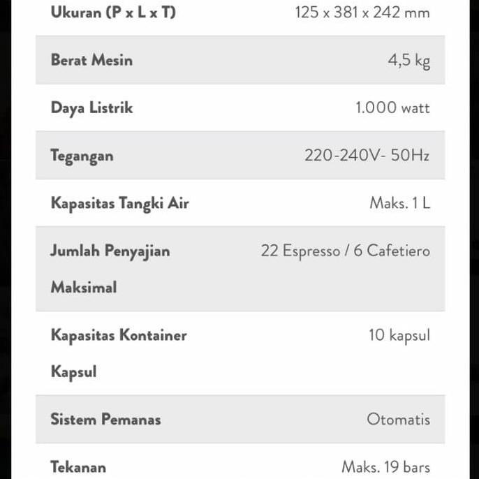 UNAKAFFE Ventura 735 Coffee Maker Milk Frother Mesin Kopi Excelso