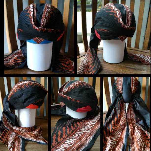 [❣/✔XPM] Blangkon Jogja lipat Lereng Coklat Sliwir Dewasa /Adat Jawa Tengah /Pakaian Tradisional Sur