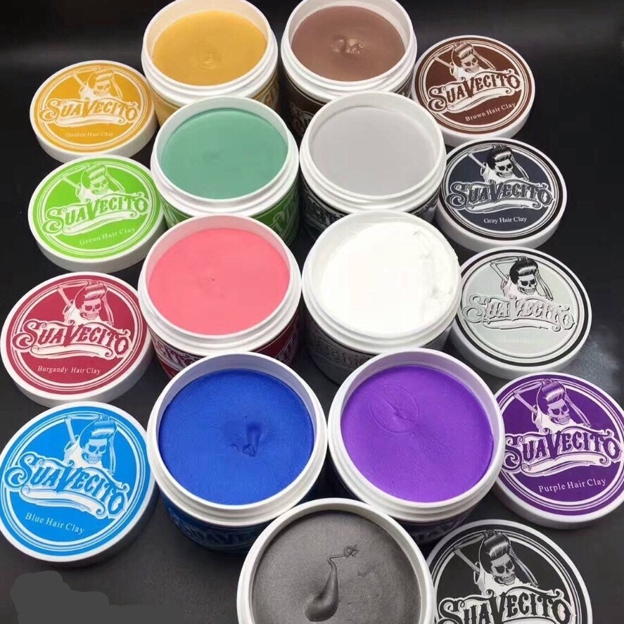 (K-✪S㊖M) (COD AKTIF) Pomade Pewarna Rambut Suavecito / wax pewarna rambut semir rambut non permanen 