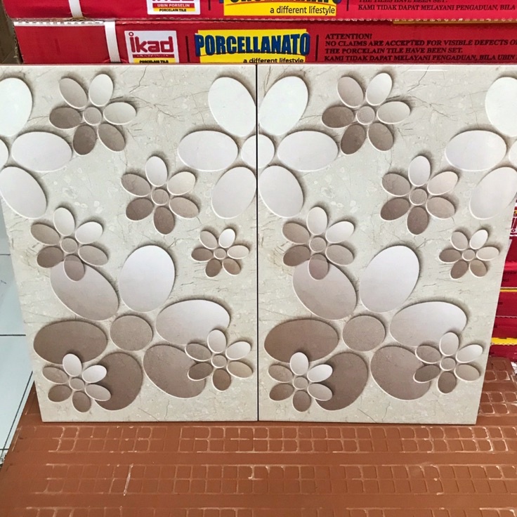 Terlaku keramik dinding 25x40 motif bunga (glossy)/ keramik dinding dapur/ keramik dinding kamar mandi/ keramik motif bunga ❋
