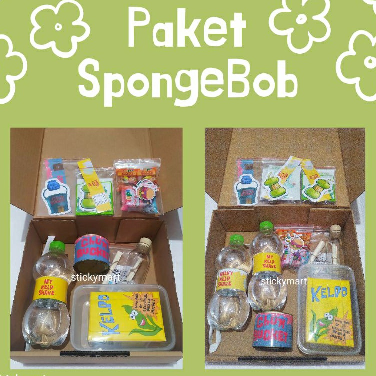 

(J-ごJ☑O> Paket Spongebob (MAKANAN ASLI + Freebies) -berkualiitas..