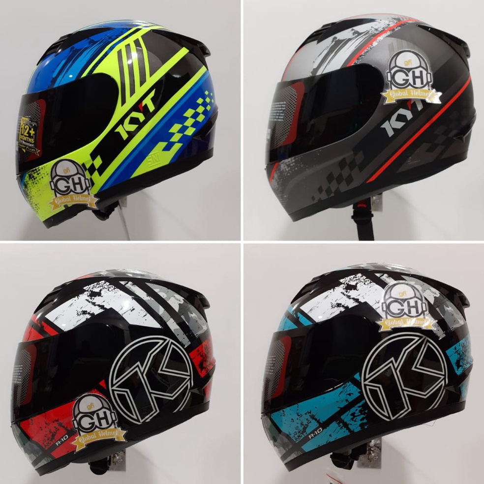 BOOMING HELM KYT R10 SERIES #3 & #4 ALL VARIANT R-10 KYT R-10 SMOKE VISOR