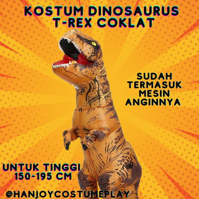 Kostum Dinosaurus T-rex Dewasa / Costume Angin T-rex Coklat