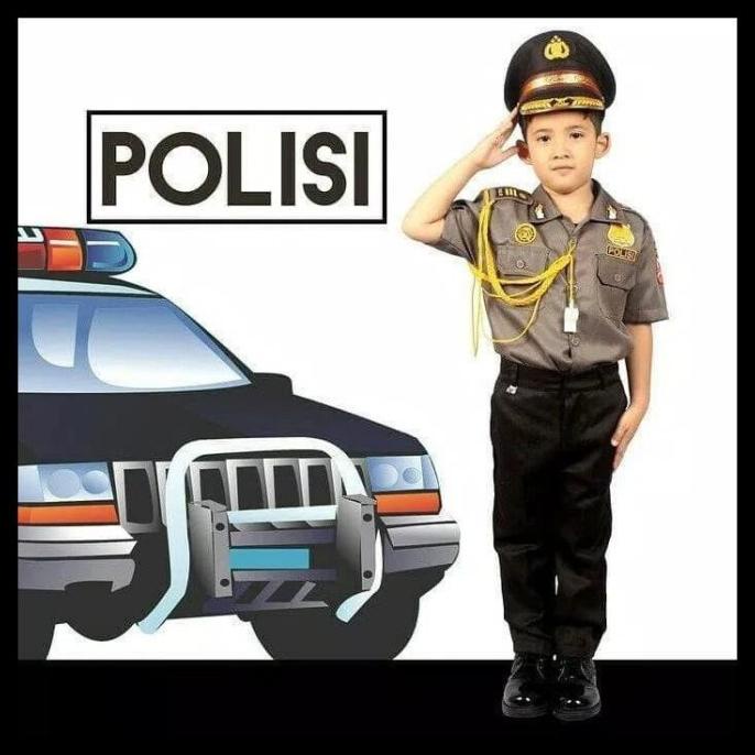 Baju Seragam Profesi Anak POLISI ( COWOK ) ( MERK KIJANG ORIGINAL )