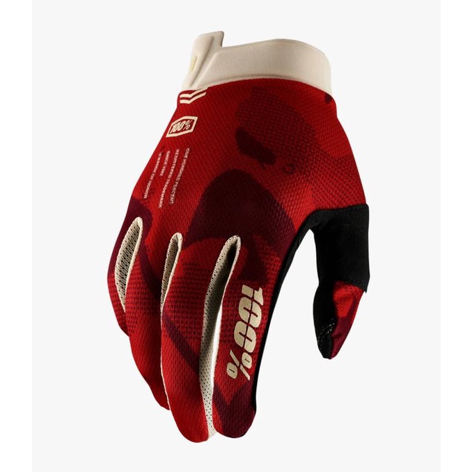 Gloves 100% ITRACK Sentinel Terra Red / Gloves MTB Jetski Motor