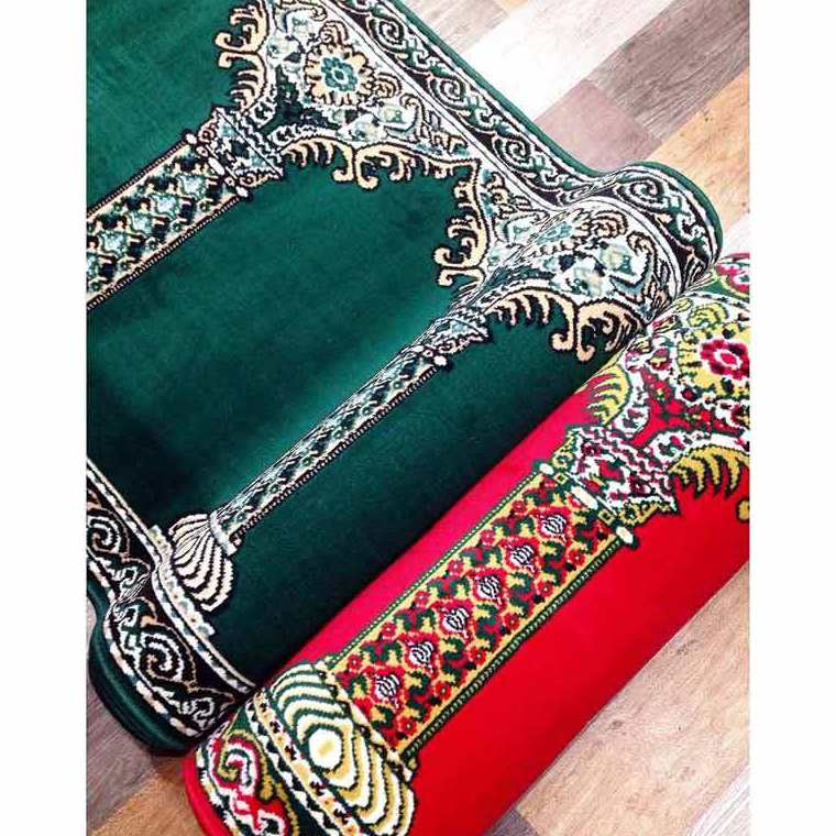 Chekout Sajadah Roll / Karpet Masjid / Karpet Mushola Meedinah medinah  [PILAR Merah, Hijau]