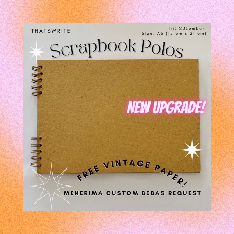 

[I-✮W☛A) Scrapbook Album Polos (BISA COD) Free Vintage Paper /paaling.laris.