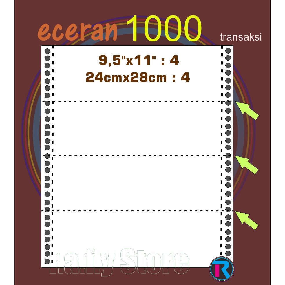 

[Q✔BI/☞] JUAL ECERAN - KERTAS Struk PPOB PLN uk. 9,5" x 11" : 4 Sejajar - 1 PLY - (1 Paket isi 250 Lembar = 1.000 transaksi & 200 Lembar = 800 transaksi ) / superr.keren..