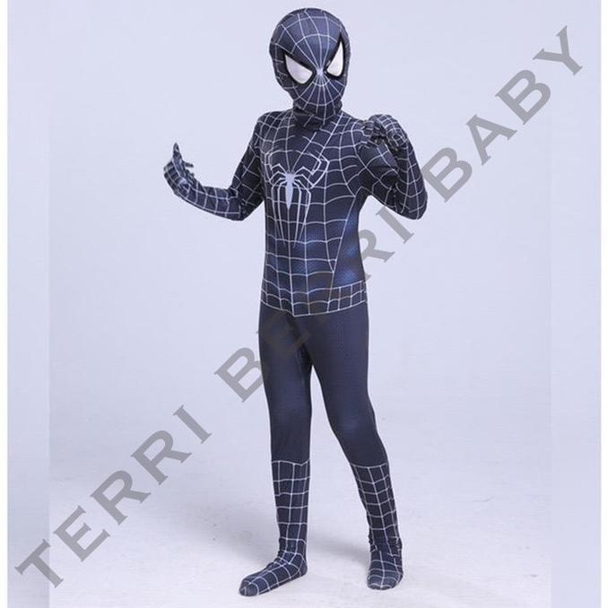 Custom Spiderman costume spider man kostum spidermen costum Black