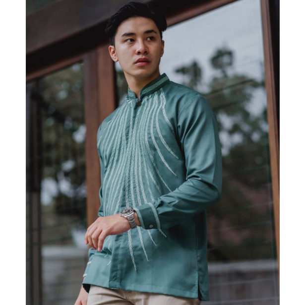 (☀/㊛HBQ] Kemeja Bordir Pria NUC.ID Azam 02 (Wardah)paling.lariis.