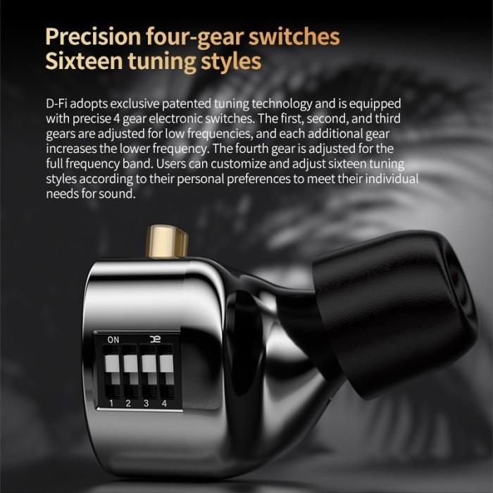 TERLARIS KZ D-FI EARPHONE WITH MIC INNOVATIVE PRECISE TUNING METHOD KZ D FI DFI - STANDARD,DRIVER NO
