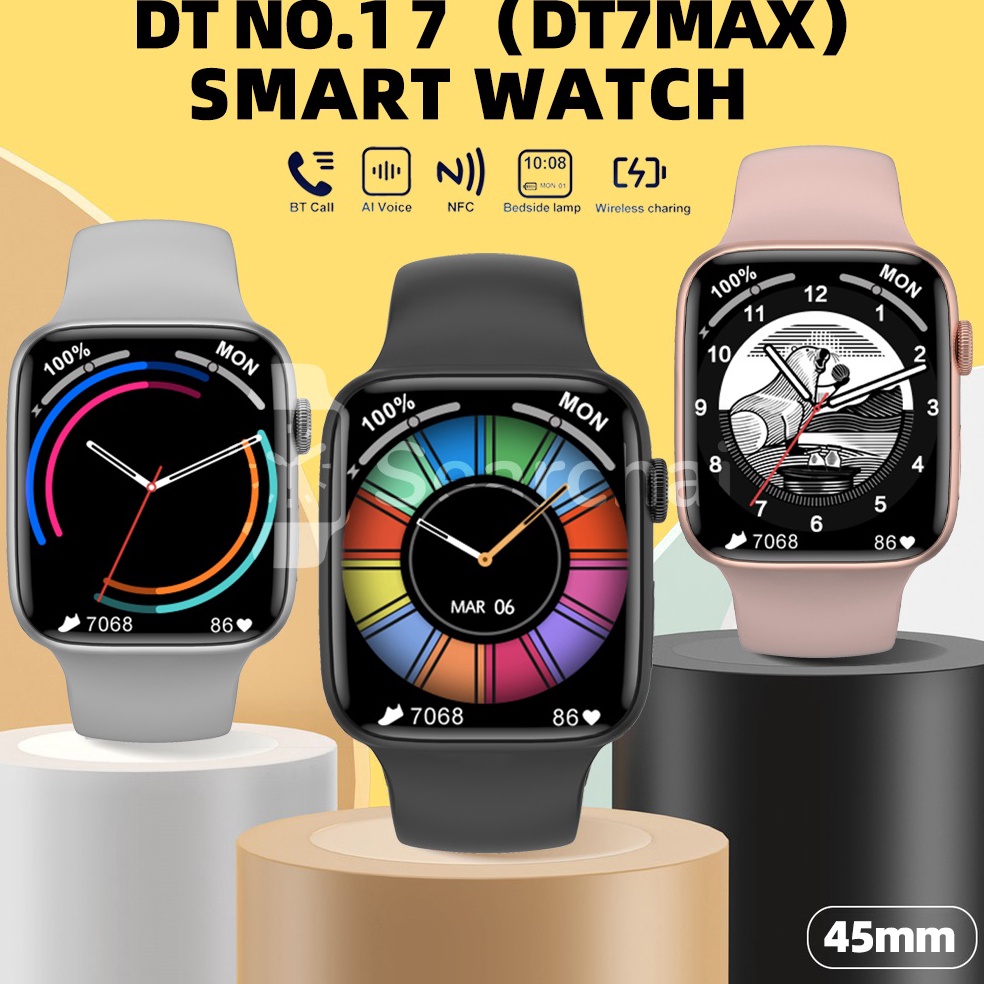 TERBARU DT NO.1 ✅ DTNO.17(DT7MAX/DT7Promax)  Series 7 Smart Watch WA Call  Men 1.9' 'Full Big Screen