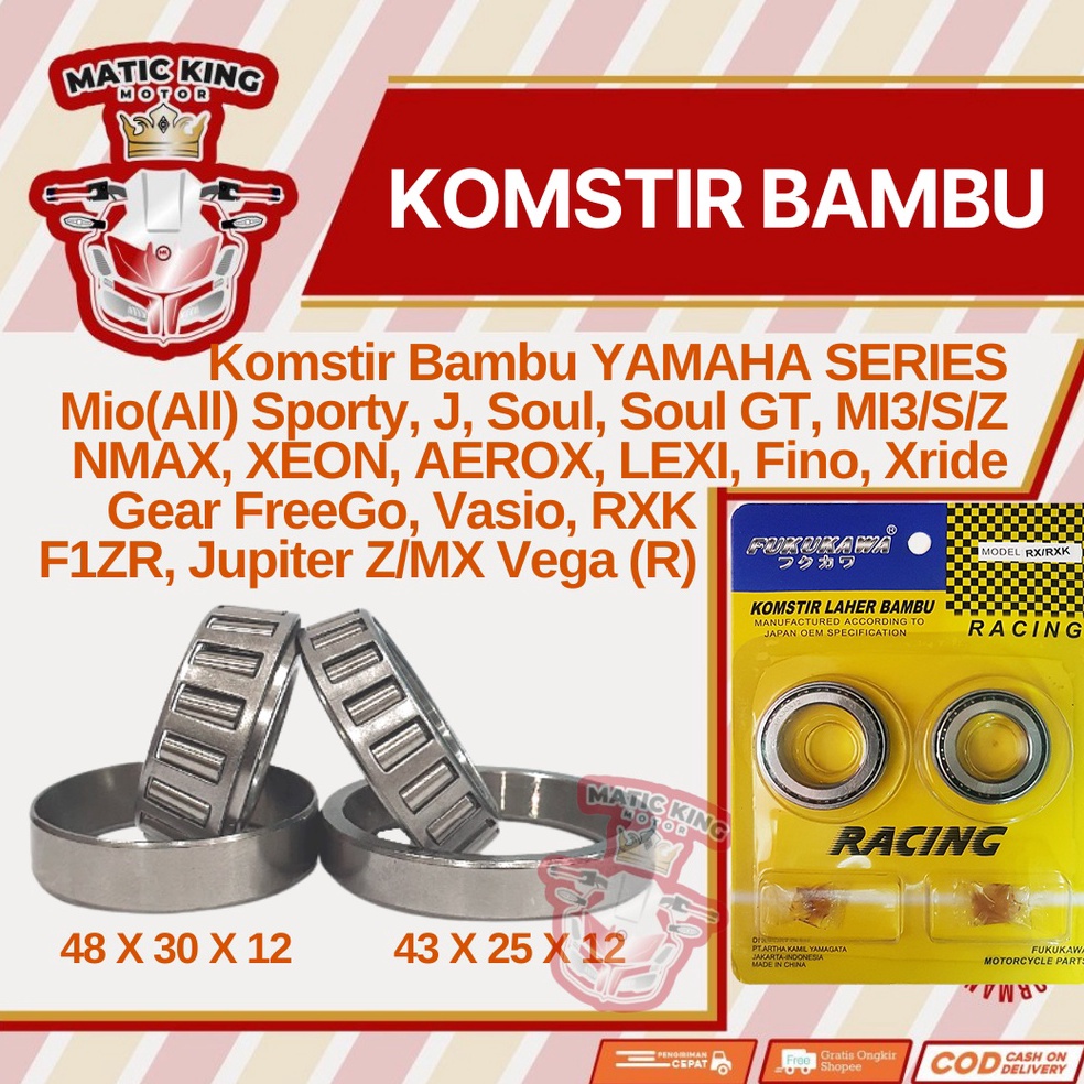 VIRAL Komstir Racing Bambu NMAX Mio Sporty M3 J GT Soul Fino X Ride RXKing Jup Z MX