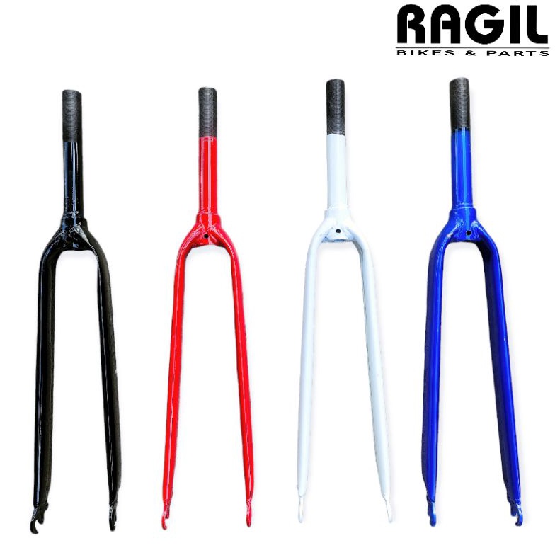 [✔RUT-♡) FORK SEPEDA FIXIE FIXI GARPU STANDAR BISA OVERSIZE 22.2 HITAM PUTIH MERAH BIRU 700 700C BAL