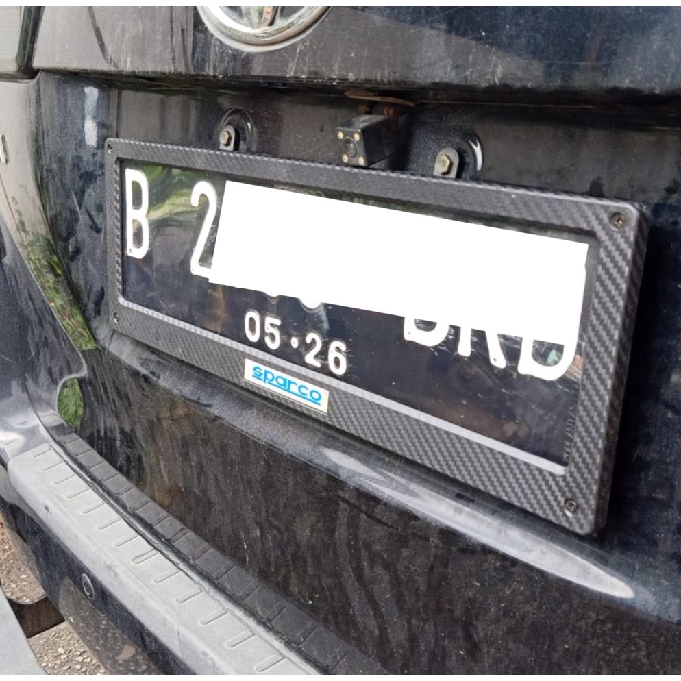 BOOMING Cover Plat Nomor Mobil Acrylik CARBON Dudukan Plat Nomor Akrilik CARBON