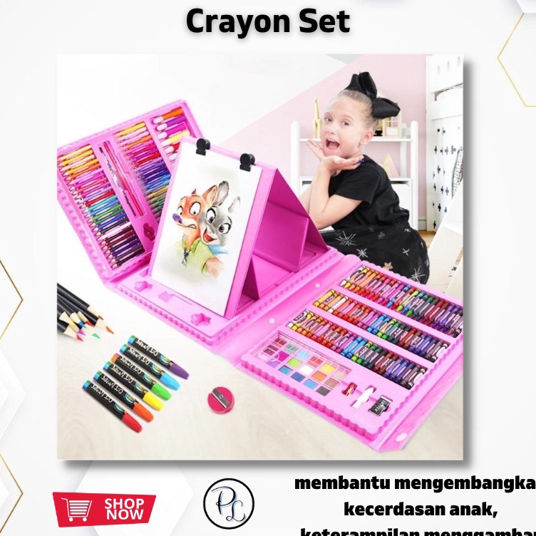 

❄Grosir Crayon Set 208 Pcs / Set Pensil Warna Pastel Pensil Minyak Melukis Mewarnai Anak D77 ❉
