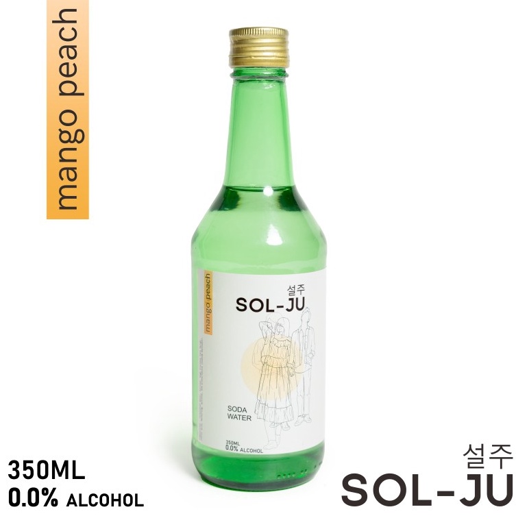 

(☀P☼H M] SOLJU SOJU HALAL MANGO PEACH NON ALKOHOL / soda korea -terviiral.