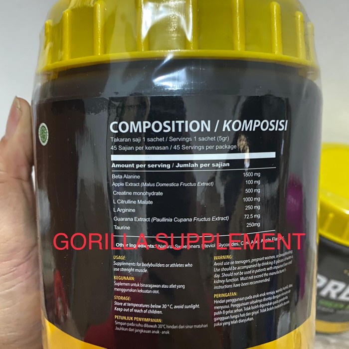 EVOLENE Prevo 7 Sachet Preworkout PWO BPOM HALAL