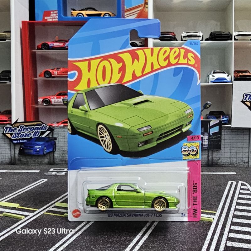 Hotwheels '89 Mazda Savanna RX-7 FC3S Hijau