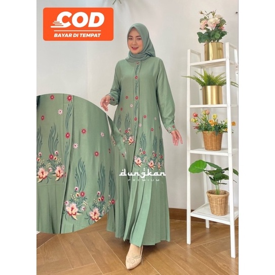 Hot Sale Gamis Safa | Gamis Muslim| Gamis Bordir | Gamis Terbaru | Gamis Linen Crinkle Premium