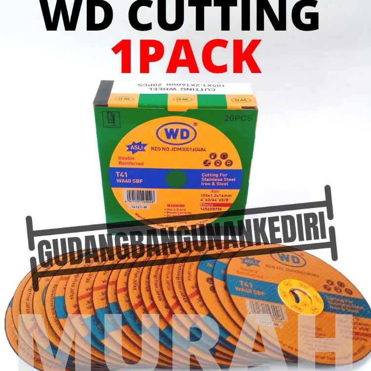 (➸/➛QHP> [1pack] WD gerinda potong 1 box pack / batu gerinda potong WD / batu potong WD / WD 4 / WD 