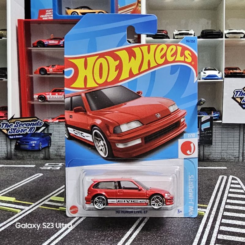 Hotwheels '90 Honda Civic EF Merah