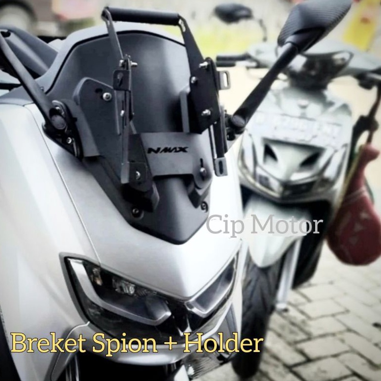 HARGA BERSAHABAT Paket Breket Spion Nmax Breket Holder HP GPS Nmax lama dan New Nmax 2020 2021 2022 