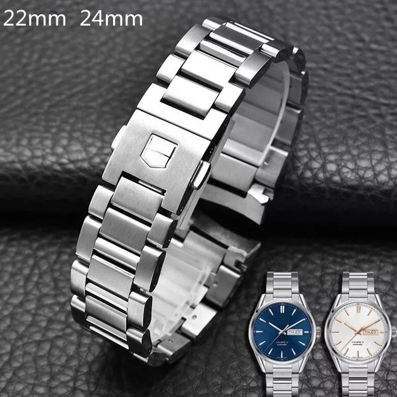 (❣8ON-✯] Strap Tali Jam Tangan Tag heuer stainless steel original 22 mm tali jam tangan tag heuer ra