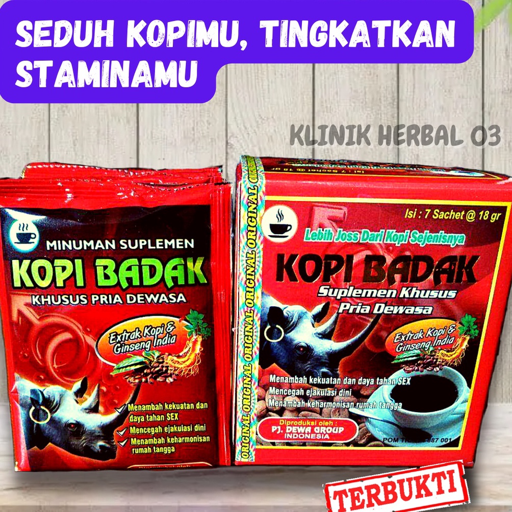 

[YR✔/O㊛] KOPI BADAK HERBAL STAMINA KUAT PRIA TAHAN LAMA ORIGINAL 1 BOX ISI 7 SACHET/ top.produks.!!