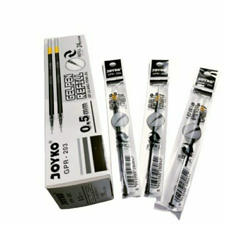

8.8 STOK READY FREE MINI GOLD ISI REFILL PULPEN GEL JOYKO GPR 203 - 24 PCS