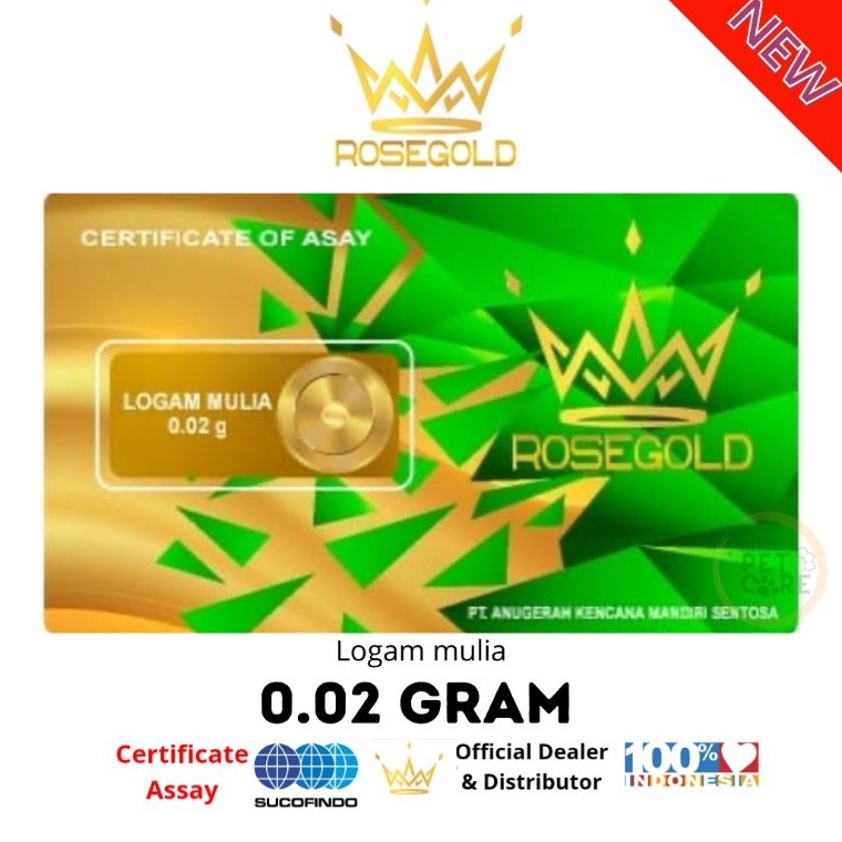 Deal Nowe3E8q ROSE GOLD 0.02 GRAM LOGAM MULIA EMAS MINI