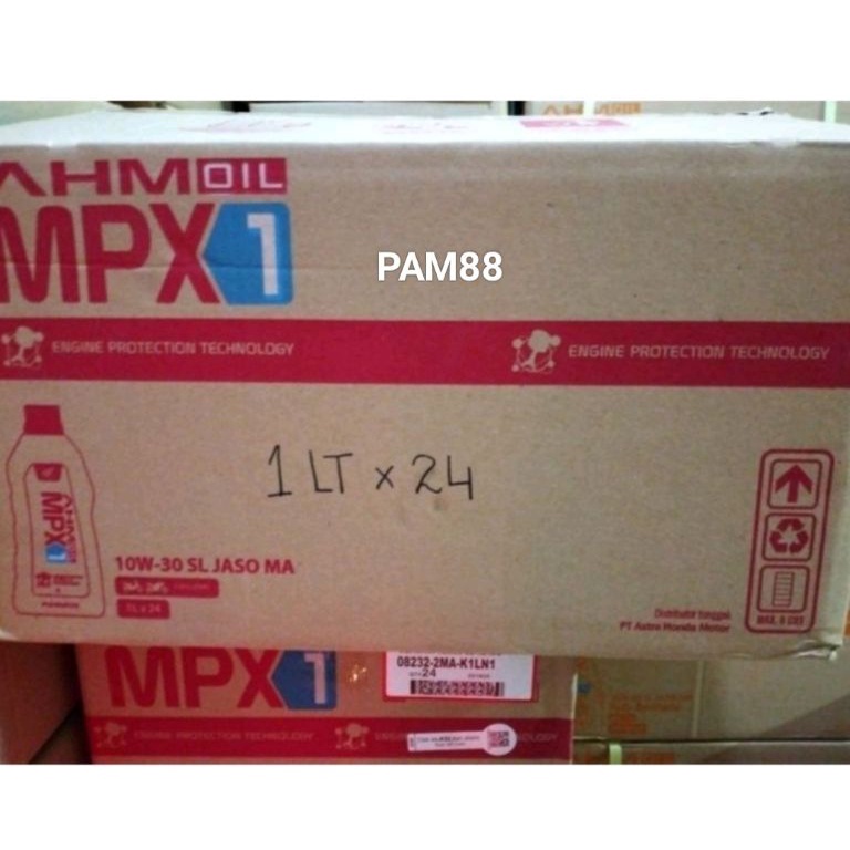 STOK TERBATAS AHM OLI MPX 1...New..1 LITER.. 1 Dus isi - 24 btl