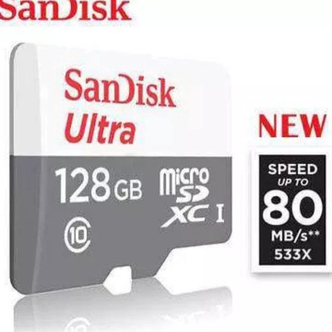 ➩↓✮≛ Memory Card SanDisk Ultra 128GB 64GB 32GB 16GB 8GB Kartu Memori  Micro SD Memori Hp All Smartph