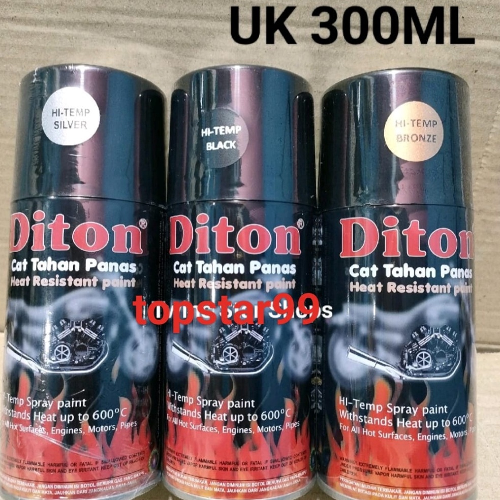 HARGA SPESIAL Pilok Pilox Cat Diton Anti Panas Hitam Silver Bronze Hi Temp Black Silver Bronze Cat T
