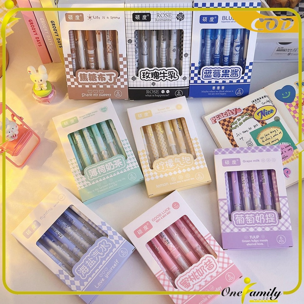 

Ready Stok`ONE-A69 Pulpen ST Set 6IN1 Motif Bunga 0.5MM / Pena Mekanik Alat Tulis Perlengkapan Sekolah / Retractable Pen Karakter Set / Pulpen Cetek Import