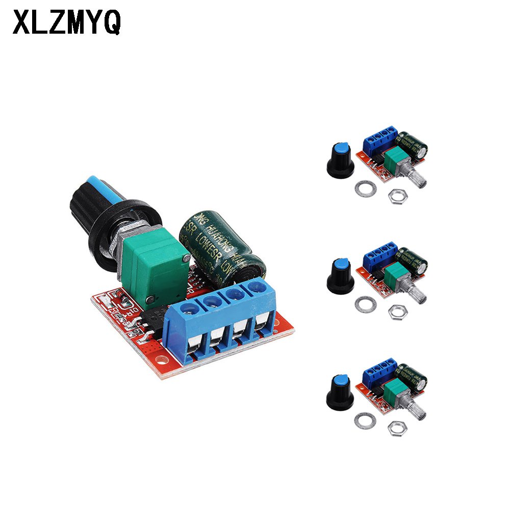 ✅&Mini 5A 90W PWM 12V DC Motor Speed Controller Module DC-DC 4.5V-35V Adjustable PWM Speed Regulator