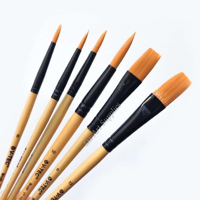 

[PROMO NFV7] V-Tec Brush VT 102 Set 6 / Kuas Lukis Set 6 / Kuas Cat Air Akrilik 256