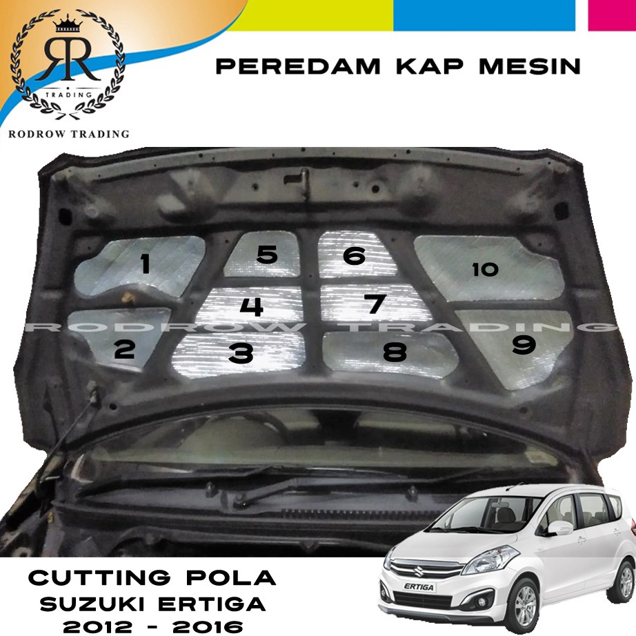 LANGSUNG ORDER Peredam Kap Mesin Mobil Ertiga / Cutting Pola Busa Alumunium Peredam Panas Kap Mesin 
