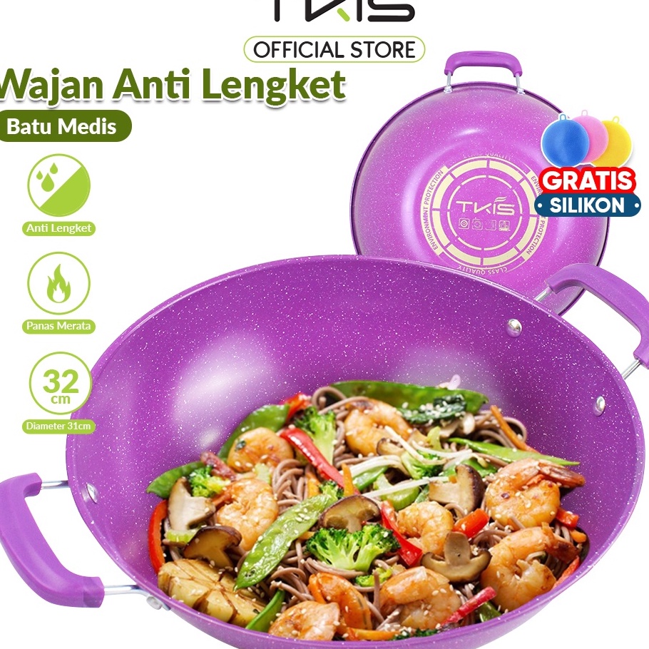 Terlaku TKIS Wajan Penggorengan Anti Lengket Bahan Batu Medis TK-827 ❅