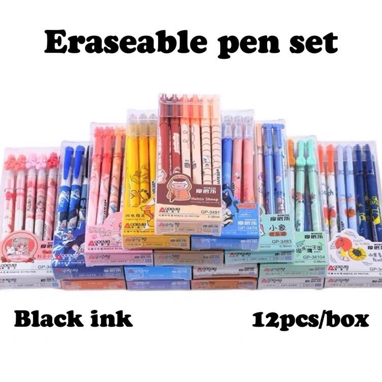 

❈Ready Stok pena 12 pcs bisa hapus/pen gel hapus/erasable pen/pen hapus lucu fancy D54 ✢