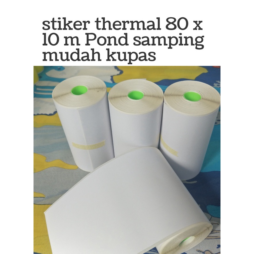 

☋ Label Sticker Continuous 80 mm x 10 meter pond samping mudah kupas- Label Kertas Thermal Stiker / Label 80mm x 50mm - 100x100 - 80x100 - 76x100 - 78x100 ↔Dijual Murah