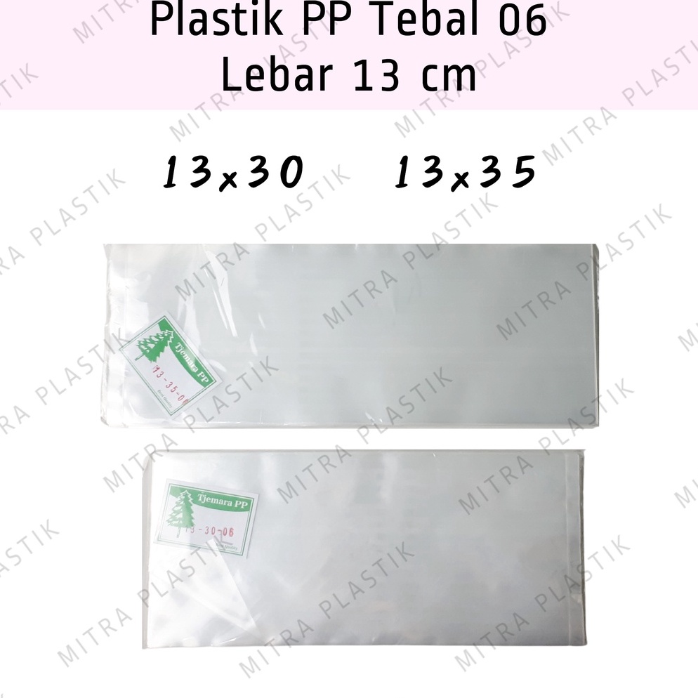 

COD Plastik PP Lebar 13 Tebal 06 13x30 13x35 Kantong Bening Transparan 06ssl