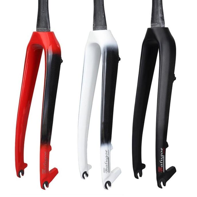 Balugoe Fork Carbon Rigid Tapered Fork Taper Sepeda Roadbike MTB Grave