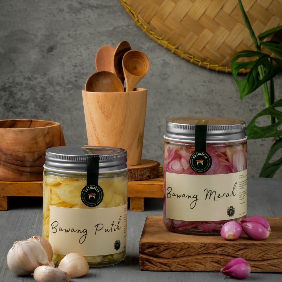 

(☛B♪J D> SATUMEJA - Bawang merah / bawang putih iris dalam minyak -amanah..