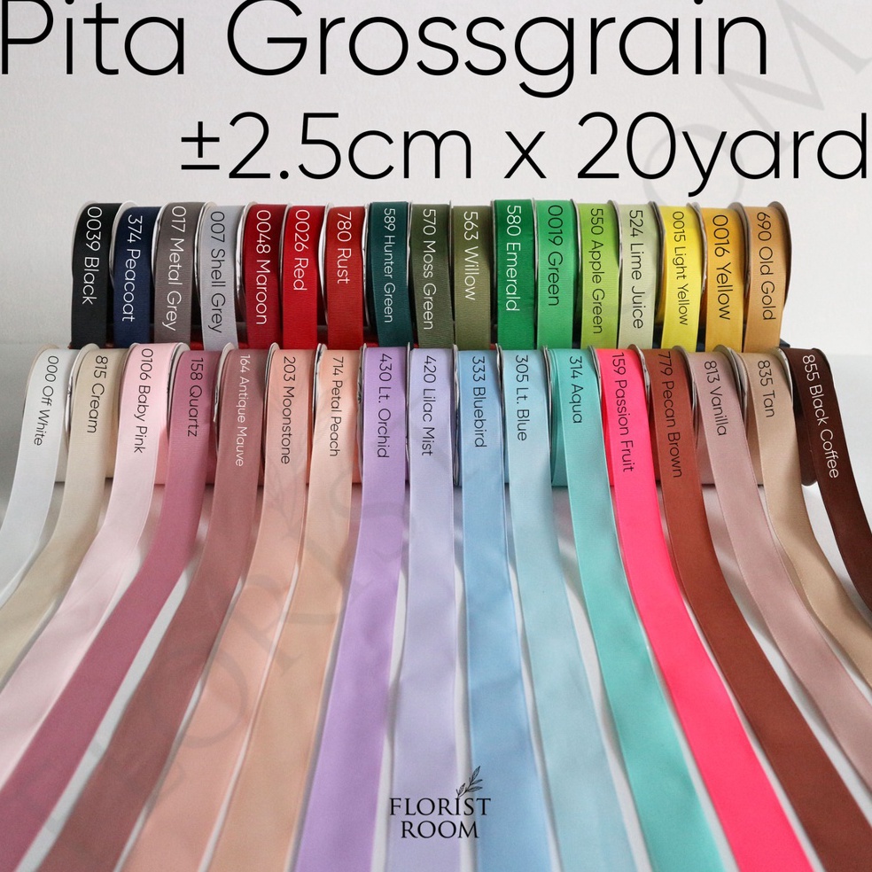 

[DSN91] Pita Grossgrain ±2.5cm x 20yard - Ribbon - kado - hadiah - Pita 6591