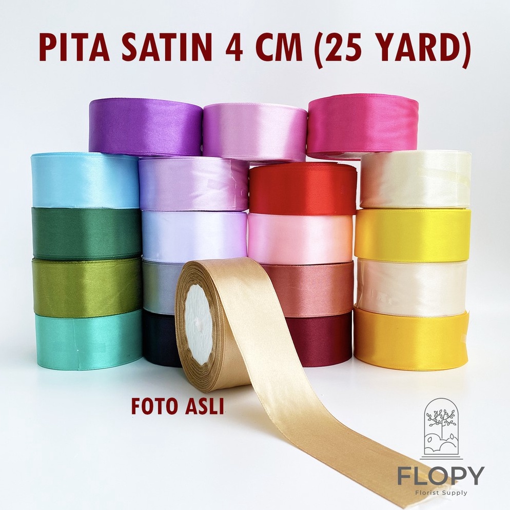 

GO9363 1 Roll Pita Satin 4 cm - 25 yard / 22 meter ←Diskon