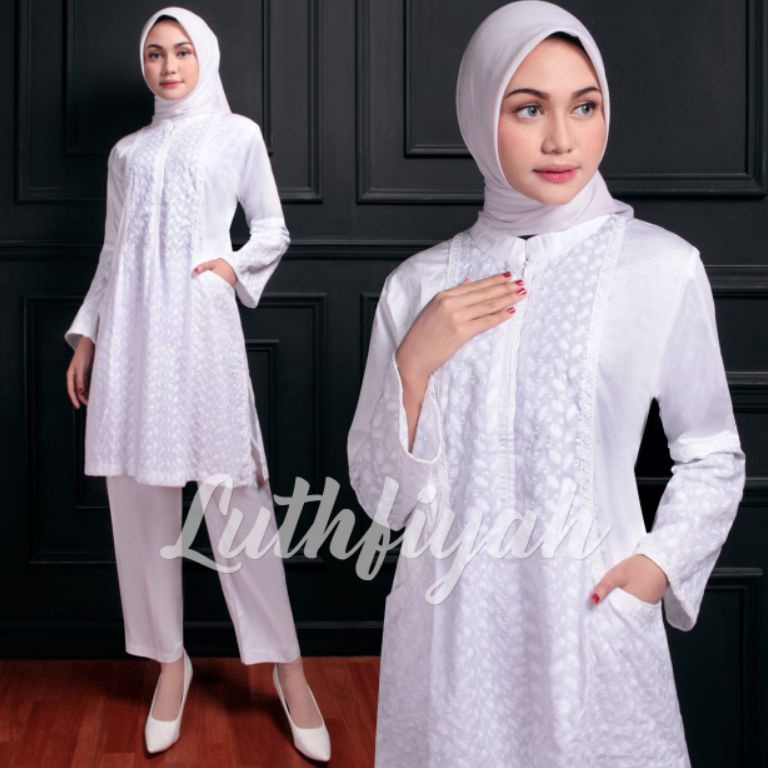 Terpercaya STELAN TUNIK  /SETELAN TUNIK CELANA PANJANG / SETELAN KATUN POLOS KOMBINASI / SETELAN TUN