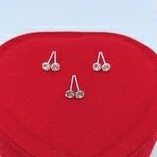 Paling Laris.. Giwang tusuk kecil bayi & anak perak asli 925 mata putih bungkus kilau silver 925 lap