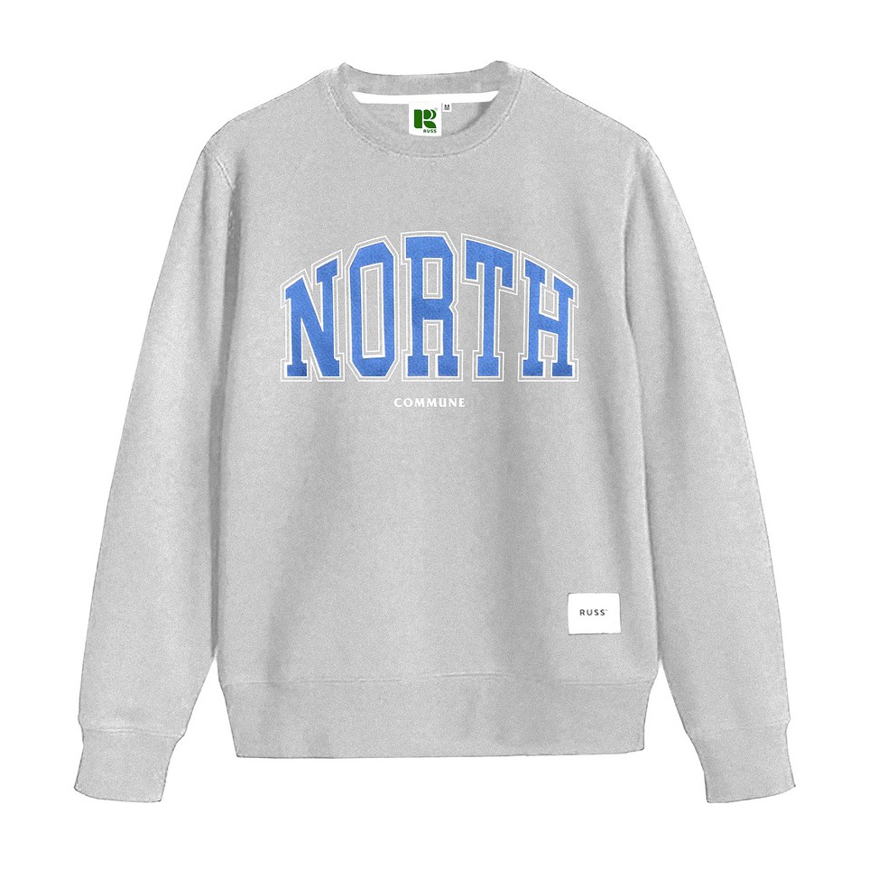 Trxa1A9m Russ Sweater Crewneck Pria North Misty ( Up To Big Size )